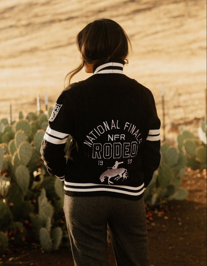 Pre-Order: Black Varsity NFR Sweater