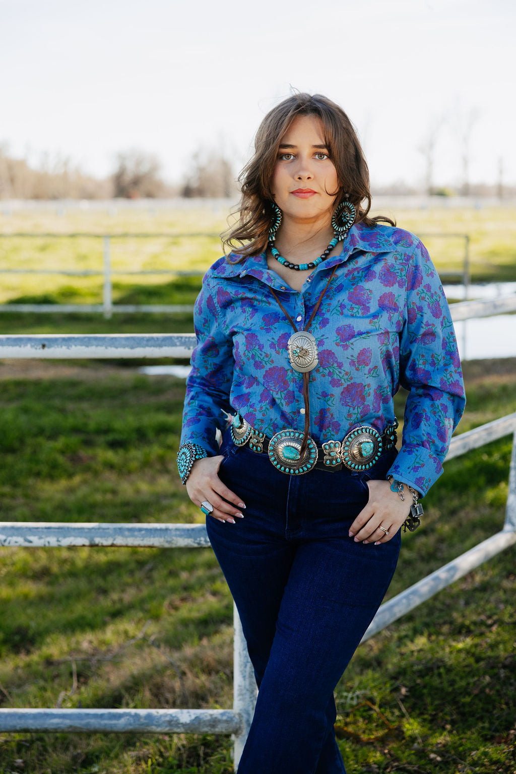 Denim Rose Button Up 🔜