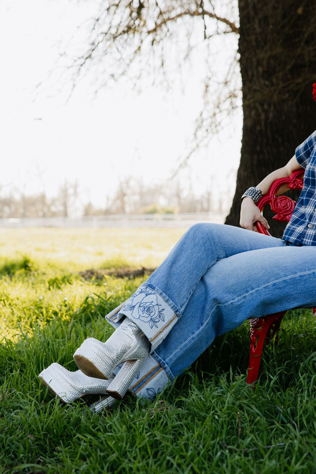 Rowdy Rose Cuff Jeans