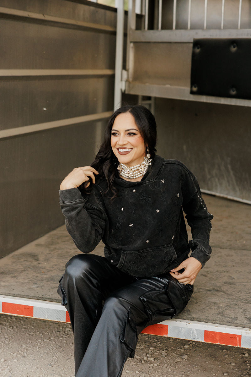 Studded Cowboy Hoodie