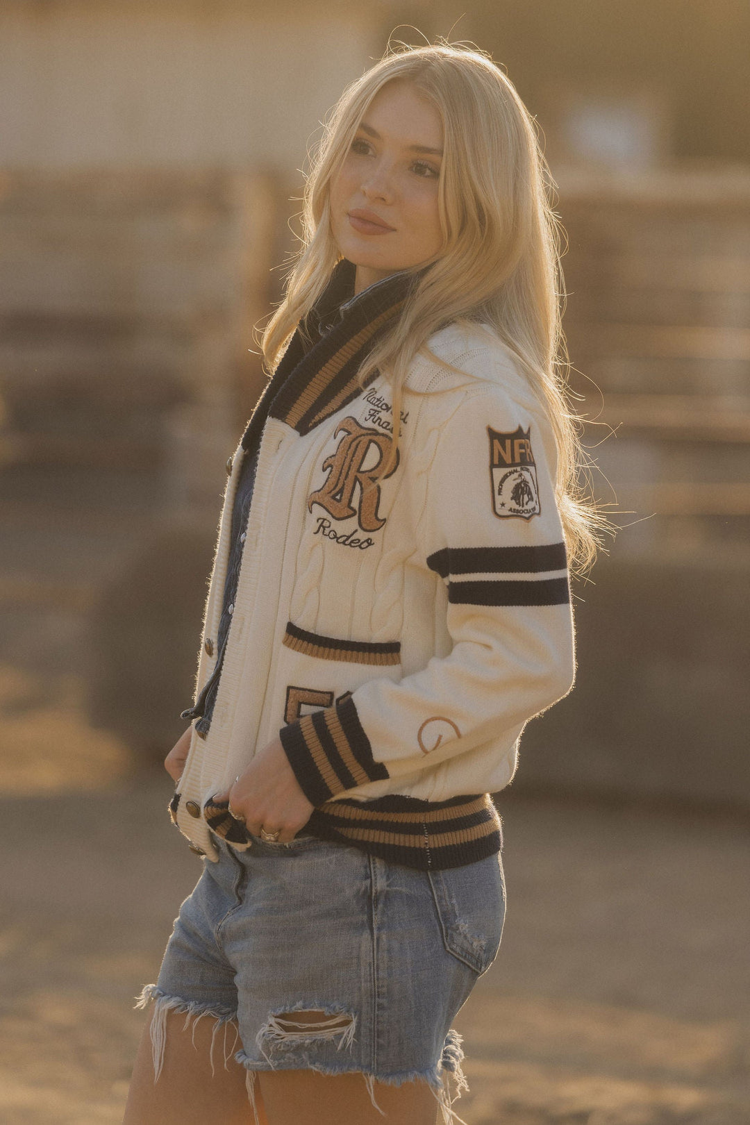 Pre-Order: Cream Varsity NFR Sweater