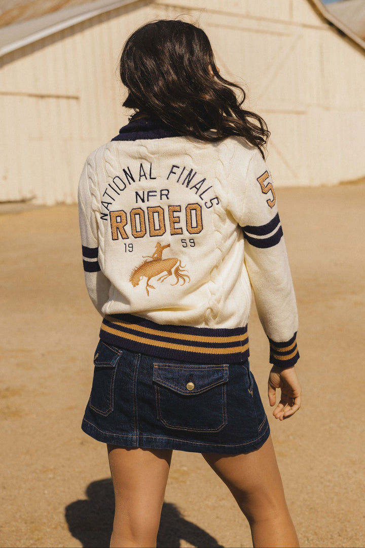 Pre-Order: Cream Varsity NFR Sweater