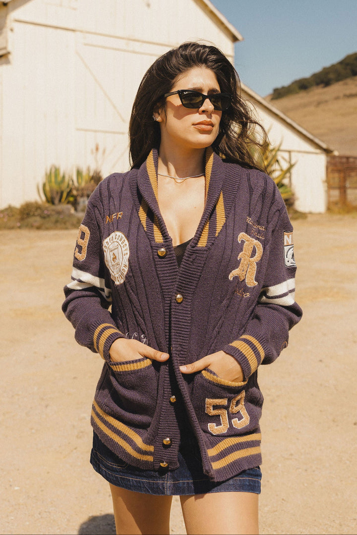 Pre-Order: Navy Varsity NFR Sweater