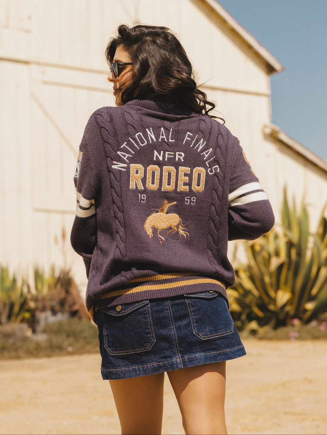 Pre-Order: Navy Varsity NFR Sweater
