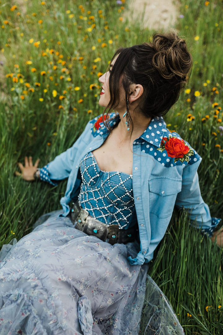 Blue Betsy Button Up