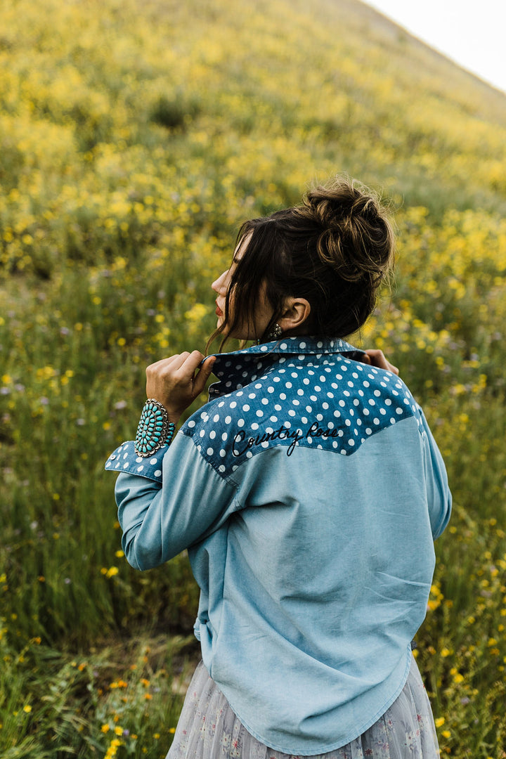 Blue Betsy Button Up