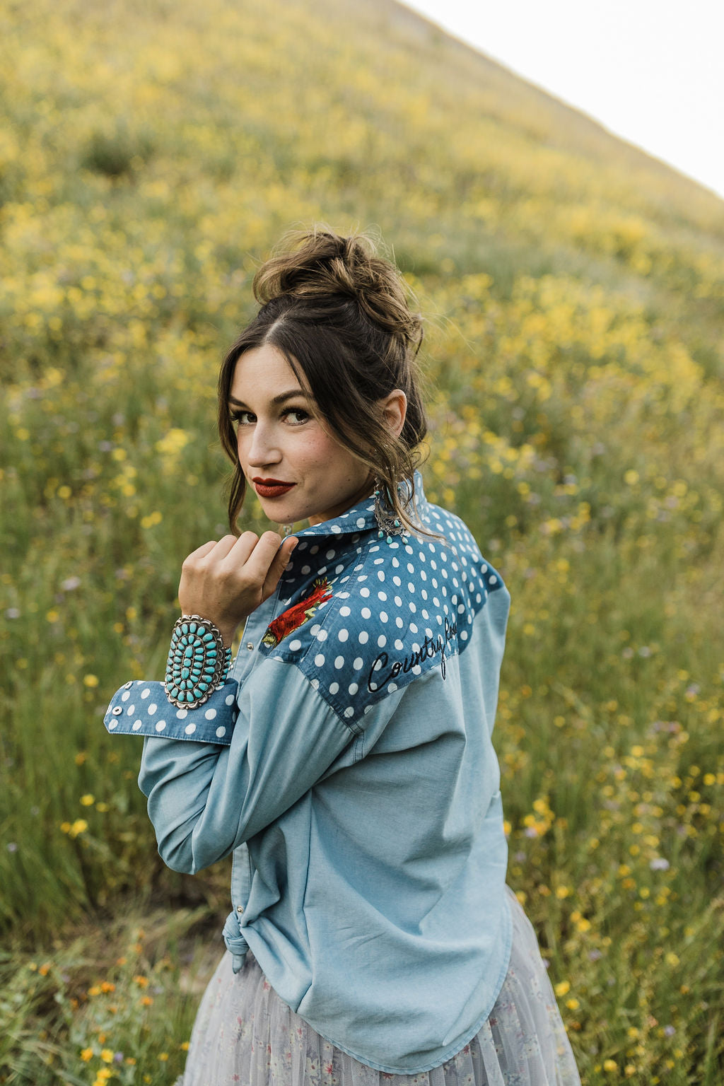 Blue Betsy Button Up