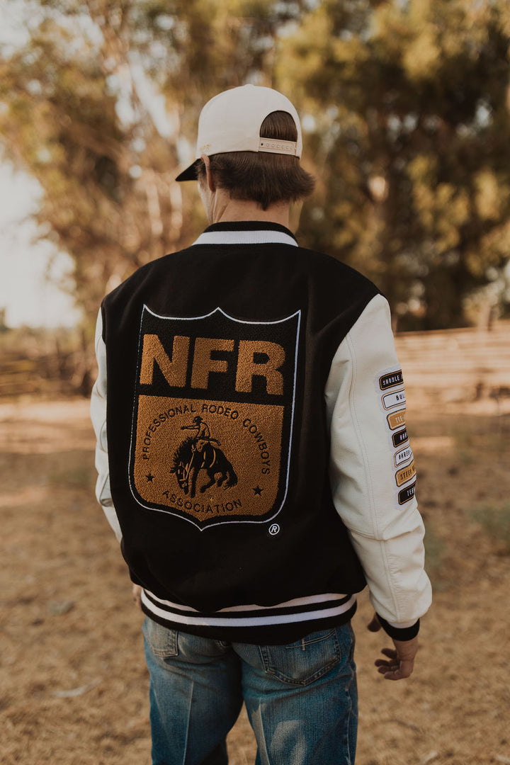 Black NFR Letterman Jacket