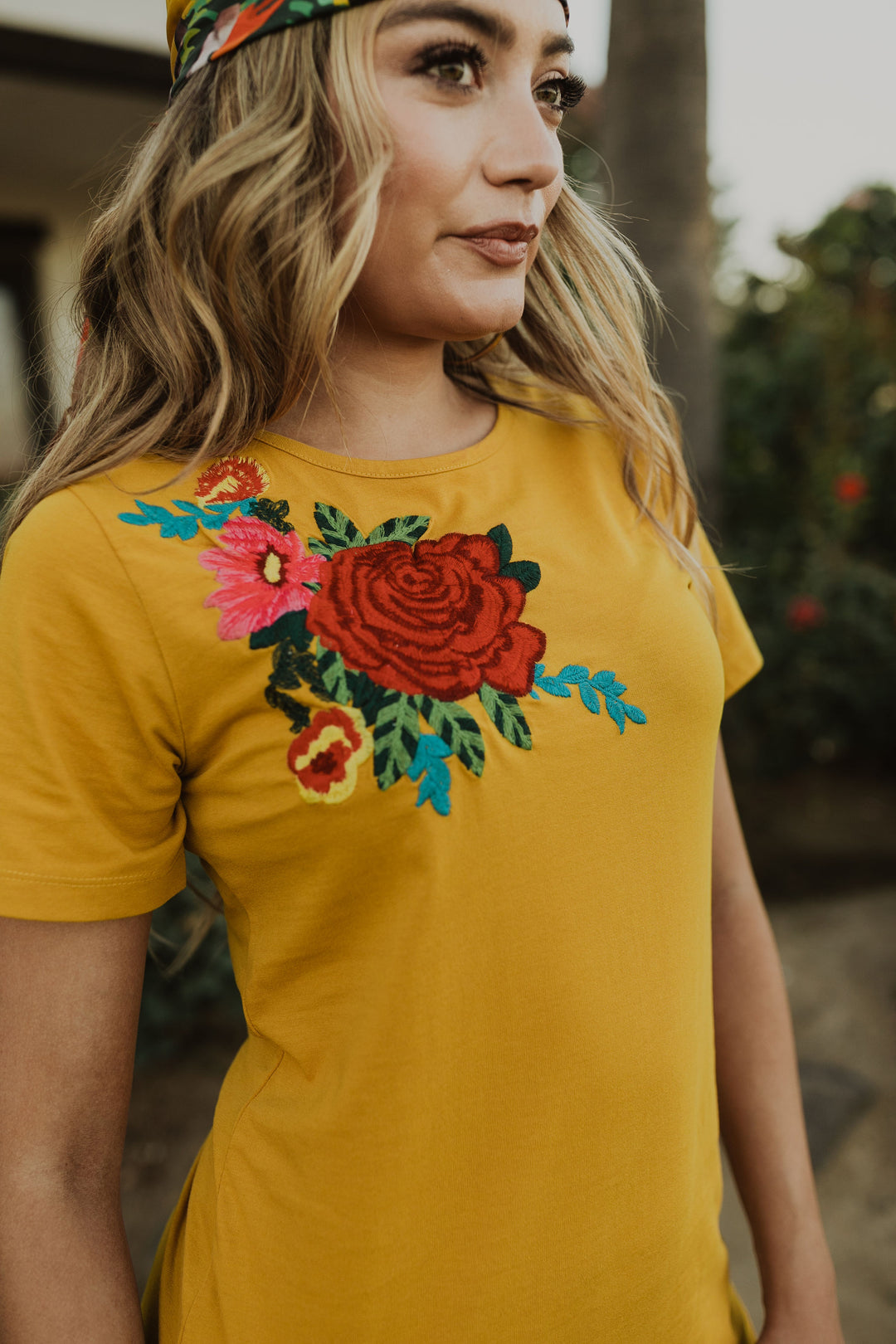 Spanish Rose Embroidered Tee